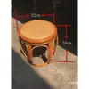 Tecelagem de Rattan Xishuangbanna Yunnan Dai Feito à Mão Camada Dupla Giratório Mesa de Jantar para Restaurante de Bambu Mesa de Bambu Mesa de Rattan Cadeira de Rattan