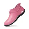 Zapatos de Lluvia para Mujer Resistentes a la Suciedad Moda Suela Gruesa Antideslizantes Impermeables Caña Corta Zapatos de Agua para Trabajo en Cocina Suela Suave Goma de Caña Baja Zapatos de Lluvia para Mujer