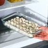 Bandeja para hornear de horno de microondas con tapa plato de vidrio de borosilicato alto caja de vidrio para almacenamiento de cocina caja para dumplings plato rectangular para pescado al vapor
