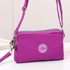 Bolsa de Moedas para Celular com Zíper de Três Camadas Leve Impermeável de Mão Transversal Mini Pequena Bolsa Chave Bolsa de Dinheiro para Mães