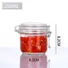 Frasco de Acero Inoxidable con Tapa de Vidrio Sellada a Presión para Vino, Pepinillos, Miel, Té y Almacenamiento de Alimentos, a Prueba de Humedad con Tapa