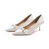 Zapatos de Tacón Alto Stiletto Puntiagudos Sexys 588-6 para Mujer Que No Cansan los Pies, Zapatos de Trabajo Profesionales con Diseño de Nicho
