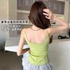 Camisola de cintura plisada sencilla de primavera y verano con corte cruzado y hermosa parte superior de tubo con copa fija sexy