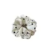 Goma de pelo scrunchie de lunares estilo coreano de verano para mujer, Cinchador de pelo de alta gama para peinados de moño, Accesorio para el cabello
