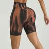 Shorts de Yoga Color Aurora Transfronteiriços Femininos Levanta Bumbum Bumbum Mel Três Pontos Esportivos Justos Secagem Rápida Calças de Treino Fitness com Degradê