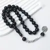 Nuevo Pulsera de Cuentas Hecha a Mano con 33 Cuentas de 12*12mm, Estilo Turco de Oriente Medio, Accesorios para Cuentas de Oración, Envío Directo de Fábrica