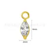 Colgante de Joyería para Piercing Versátil Cruz Alta Brillantante Circonita Joyería Clavo de Oreja Clavo de Labio Accesorios de Colgante Desmontables Venta al por Mayor