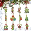 Pintura de Diamantes Transfronteriza Personalizada Hecha a Mano DIY Diamante Completo Imán para Refrigerador Posavasos de Diamante Navideño Colgante Colgante Adornos Colgantes