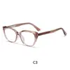 Novos Óculos de Grau Estilo Europeu e Americano Cat-Eye Anti Luz Azul, Modernos e Versáteis, Armação de Acetato Tr de Alta Qualidade, Lentes Sem Grau