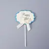 Papel de Escritura Boda Paleta Fiesta Mesa de Postres Pastel de Cumpleaños Decoración Tarjeta Plugin Set