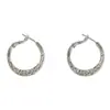 Moda Vintage de Nicho Brincos de Argola com Textura de Metal Simples Elegantes Leve Luxo Design Individual Estilo Cool Piercings Atacado