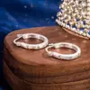 Pendientes con Estrella de Cuatro Puntas Cepillada, Pendientes Elegantes de Nicho, Pendientes de Alta Gama para Mujer, Pendientes Blancos, Pendientes