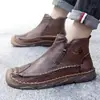 Botas Martin Transfronteiriças Amazon para Homens 2025 Inverno Tendência Casual Cano Alto Sapatos Masculinos Motocicleta Botas de Trabalho Moda Botas Curtas