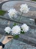 Nova Simulação de Casamento Hortênsia Comércio Exterior 5 Bola de Neve Verde Madeira Hortênsia Pequeno Handebol Casamento Decorativo Flor Falsa