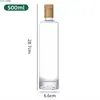 Botella de Vidrio Transparente para Aceite de Oliva, Botella Cuadrada Sellada para Aceite de Camelia, Botella de Vidrio para Aceite de Nueces en la Cocina, Botella de Vidrio para Aceite de Sésamo al por Mayor