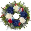 2026 Día de la Independencia Estadounidense Bestseller Transfronterizo Corona del Día de la Independencia Adecuada para Puerta Principal Día de los Caídos Flores Artificiales