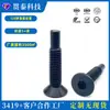 Tornillos de Cabeza Avellanada Hexagonal de Alta Resistencia Grado 10.9 Hechos a Medida No Estándar con Acabado Electrodinámico Negro y Cabezas Avellanadas Hechas a Medida