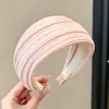 Diadema de tela de alta gama para otoño e invierno, extra ancha, adelgazante, estilo coreano, pinza para el pelo de terciopelo para mujer