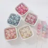 Chen Ming 16 mm Acrílico Estampado en Caliente Coloridas Cuentas de Estrella Hecho a Mano DIY Cadena para Teléfono Móvil Pulsera Accesorios de Joyería