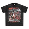 Marca Americana Retro Trendy Transfronteriza Camiseta Casual de Trapecio Volador MJ Estampada de Manga Corta Sudadera con Capucha de Cuello Redondo de Trabajo Pesado