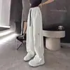 Pantalones de Pierna Ancha Bordados con Letras para Mujer Otoño Invierno 2026 Nuevos de Cintura Alta Adelgazantes Pantalones Americanos Saber Deportivos Casuales Pantalones Banana