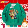 Nueva Sudadera Redonda Infantil de Zootopia Otoño e Invierno Forrada de Polar Versátil para Niños Mayores Sudadera de Navidad