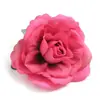 Cabezas de flores de rosa artificiales para decoración de pared de flores de fondo, accesorios de flores de seda para sombrero de paja, flores para el pelo DIY, accesorios para bodas, flores artificiales