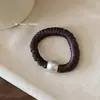 Diadema elástica de perlas estilo blogger coreano, goma de pelo simple para niñas, elegante goma elástica de alta elasticidad para mujeres