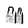 Bolsas Térmicas Espessas Personalizadas para Delivery com Impressão de Logo, Adequadas para Café, Chá de Leite, Bebidas de Frutas, Lanches e Catering, Feitas de Tecido Não Tecido