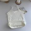 Roupa interior térmica feminina outono e inverno estilo coreano sling interior feminino lã forrada base camisa mangas top das mulheres colete engrossado