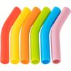 Para 8mm304 terno de silicone de palha de aço inoxidável atacado bico de palha de cor terno de palha de cabeça de silicone