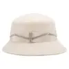 Rongmei 2026 Nuevo Sombrero Clásico Hepburn Transfronterizo con Ala Curva, Sombrero de Mezcla de Seda y Lana, Elegante Sombrero de Estilo Francés