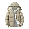 Chaqueta de algodón negra desmontable con capucha para hombre transfronteriza, abrigo de algodón de invierno para hombre, chaqueta acolchada engrosada nueva para hombre 2026