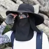 Sombrero de Pescador, Sombrero de Sol de Verano, Sombrero de Senderismo para Exteriores para Hombre, Sombrero de Pesca, Sombrero Todo en Uno con Protección Facial y para el Cuello, Sombrero de Sol de Ala Ancha