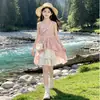 Conjunto de Verano para Niñas 2026 Nuevo Elegante Conjunto Infantil: Conjunto de Dos Piezas: Top Camisola a Cuadros y Falda de Encaje