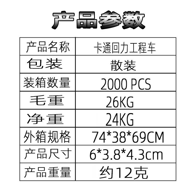 常规产品参数表