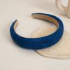 Diadema simple retro de pana y esponja de ala ancha para lavar la cara y presionar el cabello, estilo coreano, para niña, hace que la cara parezca pequeña, horquilla, accesorios para el cabello