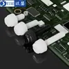 Parafusos de nylon com cabeça chata e rosca manual serrilhada, parafusos de plástico acrílico transparente com fenda M3M4M5M6M8