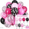 Amazon 35 Piezas Set de Globos Metálicos con Lentejuelas Fiesta Transfronteriza 12 Pulgadas Globos de Confeti Rayados Decoración de Boda