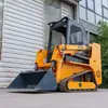 Mini cargadora compacta de orugas para ingeniería en terrenos fangosos y blandos, una pequeña cargadora de orugas versátil
