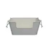 Cesta de Armazenamento de Ferro Galvanizado com Duas Alças Metálicas, Cesta Tote para Escritório, Cesta de Armazenamento, Caixa de Armazenamento