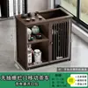 Mesa Lateral de Té Aparador Gabinete de Agua Mesa para Preparar Té Mesa Pequeña de Té Tetera Integrada Gabinete de Almacenamiento para Set de Té de Oficina