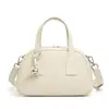 Bolso de Mano Bolso de Hombro de Cuero Genuino 2026 Nuevo Modelo Hobo Bolso Bowling Versátil Retro Piel de Vaca de Primera Capa Bolso de Nicho para Mujer