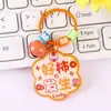 Chaveiro Criativo com Texto Inspirador Chaveiro Fofo para Estudante Pingente de Sino Pingente de Bolsa em Acrílico Pequeno Presente