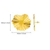 Pendientes de Corazón Geométricos de Moda de Oro de 18K de Venta Caliente Transfronteriza Pendientes de Girasol de Diseño Sencillo y de Nicho Personalizados