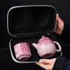 Conjunto de Chá de Viagem Peônia Rosa Xícara da Fortuna Xícara de Chá de Cerâmica Xícara do Mestre Presente de Evento para Funcionários Suprimentos Domésticos Xícara de Chá