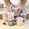 Frasco grande de plástico transparente sellado, frasco para leche en polvo, frasco para té, frasco para alimentos, caja para almacenar granos de cocina, frasco de almacenamiento