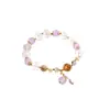 Novo Bracelete Roxo com Contas Estilo Chinês Retrô para Mulheres, Bracelete com Franjas de Luxo Leve, Novo Acessório Versátil para Melhores Amigas e Casais