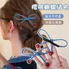 Pinza para el pelo con lazo de cereza estilo coreano para mujer 2025 Nuevo Clip de torsión de alta gama Pinza de tiburón para moño recogido Pasador de pelo