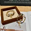 Pulsera de Cristal Torre Amarilla, Pulsera de Cristal, Joyería de Cristal, Pulsera de Cristal Blanco y Amarillo Natural para Mujer, Joyería de Alta Gama